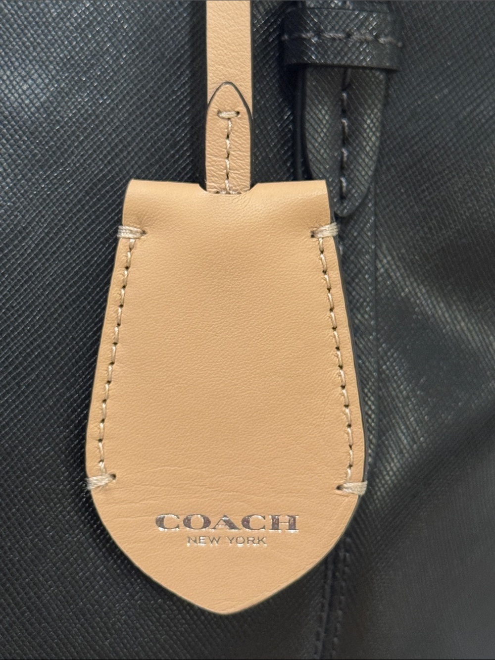 Coach Bag Large Peyton Leather Zip Top Tote Black Leather Tote - Picture 5 of 17